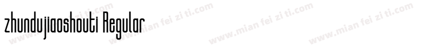 zhundujiaoshouti Regular字体转换